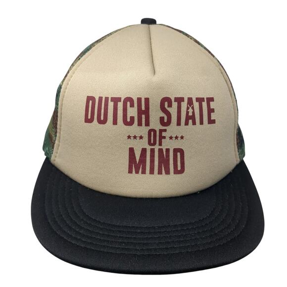 Dutch State Of Mind Snapback Trucker Hat Multi Camo One Size Mesh Back - Picture 1 of 10